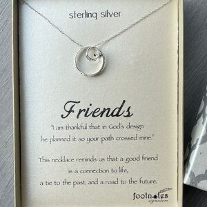 Sterling Silver Infinity Charm Necklace With Engraved Message